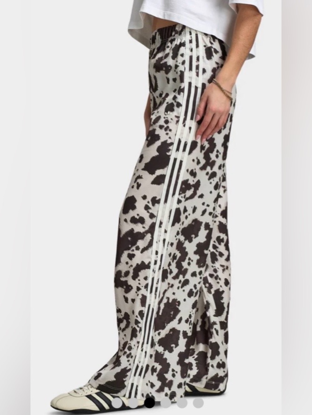 BRAND NEW ADIDAS ORIGINALS PRINTED SATIN WIDE LEG PANTS. $95 RETAIL. SOLD OUT. - Picture 6 of 14